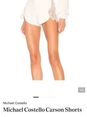 REVOLVE Ivory Lace-Trim Skort